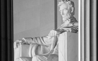 The Abraham Lincoln Statue in the Lincoln Memorial in Washington, D.C.